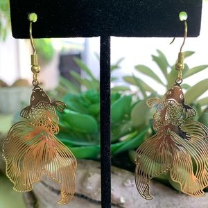 Gold Fish Earrings